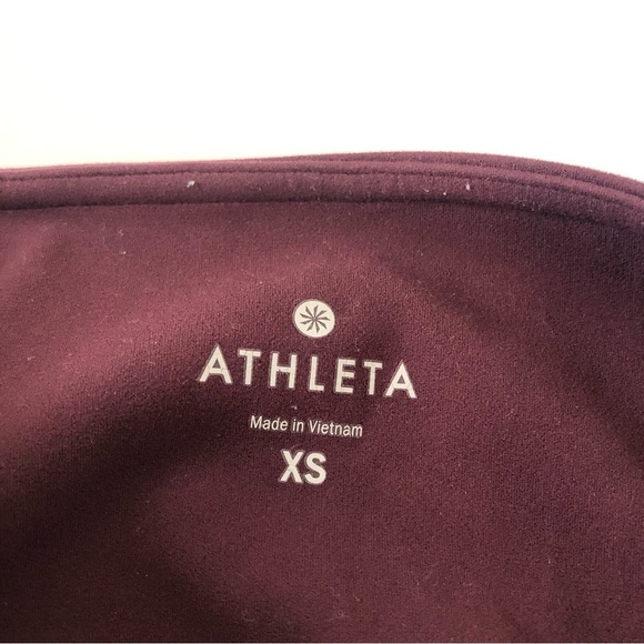 Athleta Salutation 7/8 Burgundy Ankle Leggings XS - Picture 7 of 9